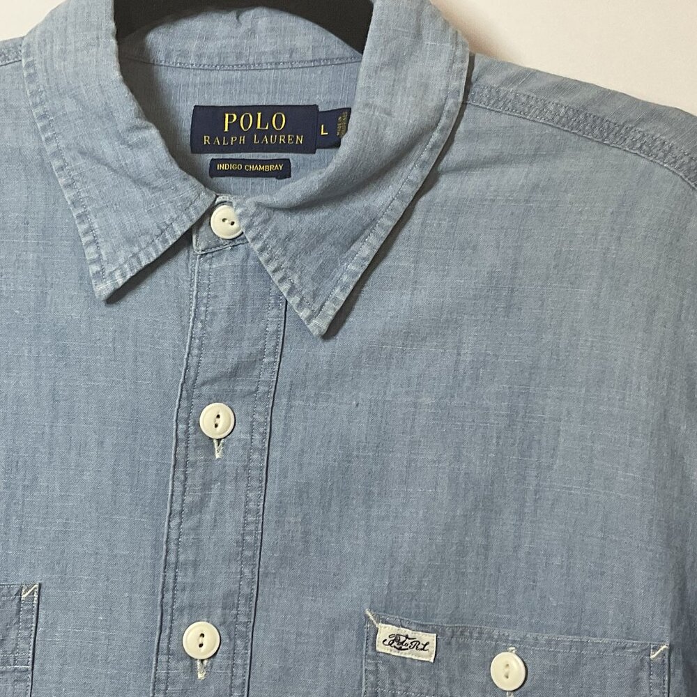 Polo Ralph Lauren Chambray Shirt Size L - Picture 4 of 4